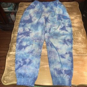 VS PINK Blue Tie Dye Sweatpants Jogger Size Large